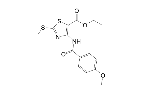 2-(methylthio)-4-(p-anisoylamino)thiazole-5-carboxylic acid ethyl ester
