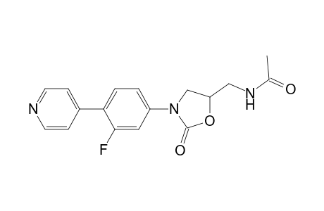 N-[[3-(3-fluoranyl-4-pyridin-4-yl-phenyl)-2-oxidanylidene-1,3-oxazolidin-5-yl]methyl]ethanamide