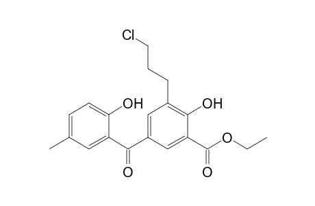 Ethyl 3-(3-chloropropyl)-2-hydroxy-5-(2-hydroxy-5-methylbenzoyl)benzoate