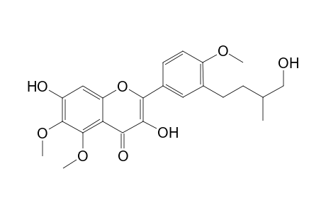 3,7-Dihydroxy-2-[3-(4-hydroxy-3-methylbutyl)-4-methoxyphenyl]-5,6-dimethoxy-4H-1-benzopyran-4-one
