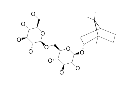 (1S,2R,4S)-BORNAN-2-YL-O-BETA-D-GLUCOPYRANOSYL-(1->6)-BETA-D-GLUCOPYRANOSIDE;(-)-BORNEOL-2-O-BETA-GENTIOBIOSIDE