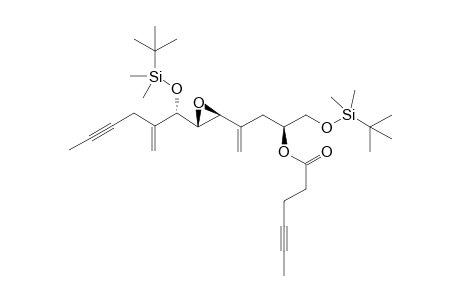 [S]-1-[(t-Butyldimethylsilyl)oxy]-4(2S,3R)-{[3"-S-(1-<t-butyl>dimethylsilyloxy)-2-methylenehex-4-ynyl]oxiran-2"-yl}pent-4-en-2-yl Hex-4'-ynoate