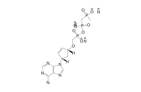 (1'S,4'R)-9-[4'-(HYDROXY-([(METHYLHYDROXYPHOSPHORYL)-METHYL]-HYDROXYPHOSPHORYLOXY)-PHOSPHORYLMETHOXY)-CYCLOPENT-2'-ENYL]-ADENINE-(TRIS-AMMONIUM-SAL