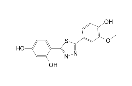 4-(5-(4-Hydroxy-3-methoxyphenyl)-1,3,4-thiadiazol-2-yl)benzene-1,3-diol