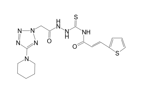 N-[(2-{[5-(1-piperidinyl)-2H-tetraazol-2-yl]acetyl}hydrazino)carbothioyl]-3-(2-thienyl)-2-propenamide