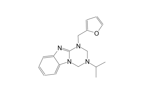 [1,3,5]triazino[1,2-a]benzimidazole, 1-(2-furanylmethyl)-1,2,3,4-tetrahydro-3-(1-methylethyl)-