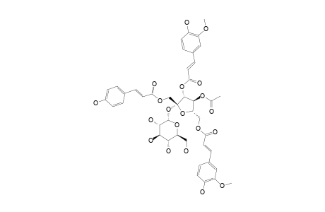 SMILASIDE_D;1-PARA-COUMAROYL-3,6-DIFERULOYL-4-ACETYL_SUCROSE