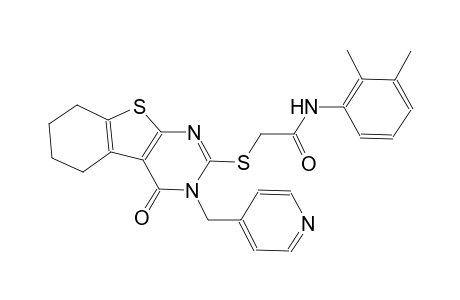 N-(2,3-dimethylphenyl)-2-{[4-oxo-3-(4-pyridinylmethyl)-3,4,5,6,7,8-hexahydro[1]benzothieno[2,3-d]pyrimidin-2-yl]sulfanyl}acetamide