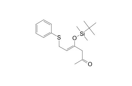 (Z)-4-(tert-butyl-dimethyl-silyl)oxy-6-(phenylthio)hex-4-en-2-one