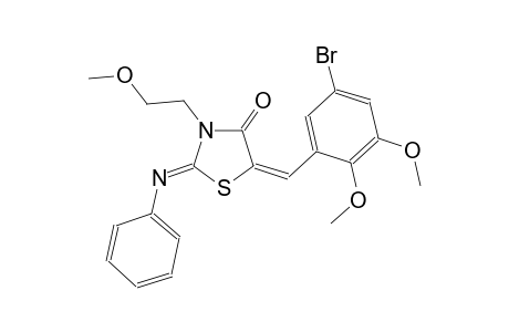 (2Z,5E)-5-(5-bromo-2,3-dimethoxybenzylidene)-3-(2-methoxyethyl)-2-(phenylimino)-1,3-thiazolidin-4-one