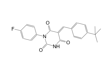 (5E)-5-(4-tert-butylbenzylidene)-1-(4-fluorophenyl)-2,4,6(1H,3H,5H)-pyrimidinetrione