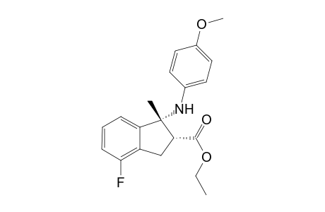 Ethyl-4-fluoro-1-{(4-methoxyphenyl)amino}-1-methyl-2,3-dihydro-1H-indene-2-carboxylate
