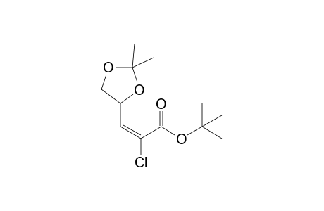 (E)-2-chloro-3-(2,2-dimethyl-1,3-dioxolan-4-yl)-2-propenoic acid tert-butyl ester