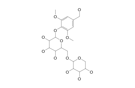 POTALIOSIDE_B;4-HYDROXYMETHYL-2,6-DIMETHOXYPHENYL_1-O-BETA-D-XYLOPYRANOSYL-(1->6)-BETA-D-GLUCOPYRANOSIDE