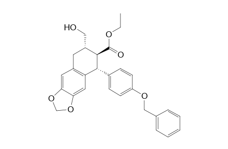 Naphtho[2,3-d]-1,3-dioxole-6-carboxylic acid, 5,6,7,8-tetrahydro-7-(hydroxymethyl)-5-[4-(phenylmethoxy)phenyl]-, ethyl ester, (5.alpha.,6.beta.,7.alpha.)-