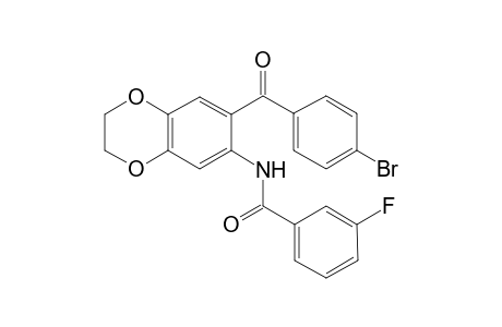 N-{7-[(4-bromophenyl)carbonyl]-2,3-dihydro-1,4-benzodioxin-6-yl}-3-fluorobenzamide