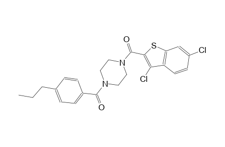 1-[(3,6-dichloro-1-benzothien-2-yl)carbonyl]-4-(4-propylbenzoyl)piperazine