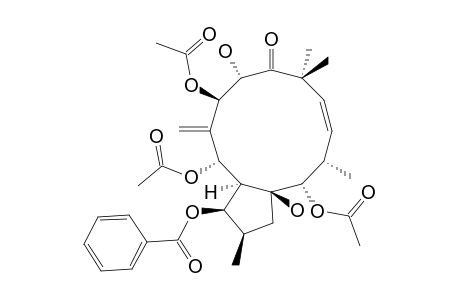 (2S*,3S*,4R*,5R*,7S*,8R*,13R*,14R*,15R*)-5,7,14-TRIACETOXY-3-BENZOYLOXY-8,15-DIHYDROXY-9-OXOJATROPHA-6(17),11-DIENE