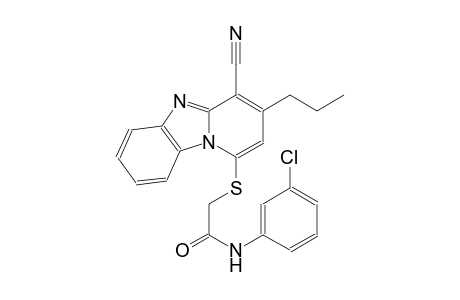 N-(3-chlorophenyl)-2-[(4-cyano-3-propylpyrido[1,2-a]benzimidazol-1-yl)sulfanyl]acetamide