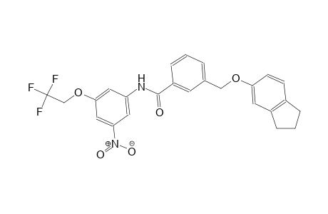3-[(2,3-dihydro-1H-inden-5-yloxy)methyl]-N-[3-nitro-5-(2,2,2-trifluoroethoxy)phenyl]benzamide