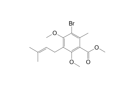 Methyl 3-bromo-4,6-dimethoxy-2-methyl-5-(3-methyl-2-butenyl)benzoate
