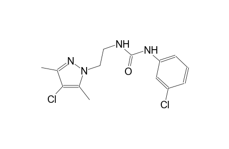 N-[2-(4-chloro-3,5-dimethyl-1H-pyrazol-1-yl)ethyl]-N'-(3-chlorophenyl)urea