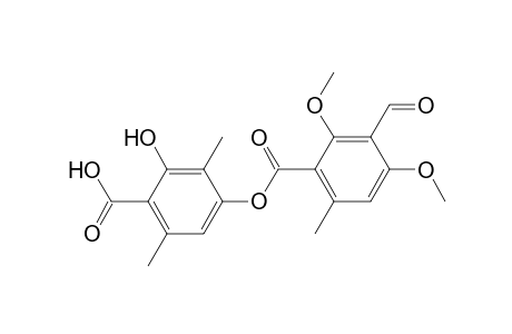 Benzoic acid, 3-formyl-2,4-dimethoxy-6-methyl-, 4-carboxy-3-hydroxy-2,5-dimethylphenyl ester