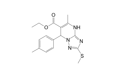 Ethyl 7-(4-methylphenyl)-2-methylthio-5-methyl-4,7-dihydro-1,2,4-triazolo[1,5-a]pyrimidine-6-carboxylate