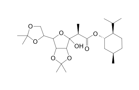 (1S,2R,5R)-5-methyl-2-(propan-2-yl)cyclohexyl (2R)-2-[6-(2,2-dimethyl-1,3-dioxolan-4-yl)-4-hydroxy-2,2-dimethyl-tetrahydro-2H-furo[3,4-d][1,3]dioxol-4-yl]propanoate