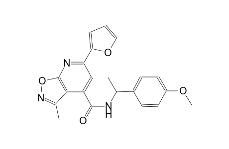 isoxazolo[5,4-b]pyridine-4-carboxamide, 6-(2-furanyl)-N-[1-(4-methoxyphenyl)ethyl]-3-methyl-