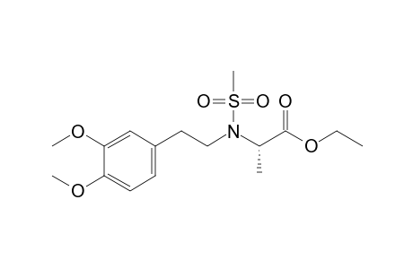 Ethyl N-[2-(3,4-dimethoxyphenyl)ethyl]-N-methanesulfonylalaninate