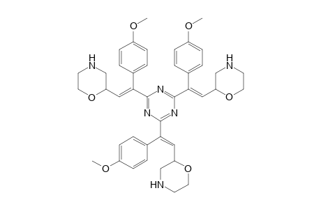 2,4,6-tris[2'-Morpholino-1'-(4"-methoxyphenyl)ethen-1'-yl]-1,3,5-triazine