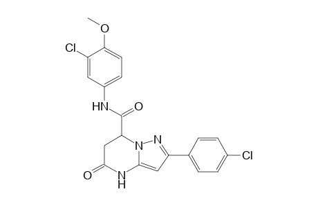 N-(3-Chloro-4-methoxyphenyl)-2-(4-chlorophenyl)-5-oxo-4,5,6,7-tetrahydropyrazolo[1,5-a]pyrimidine-7-carboxamide