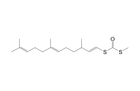 S-Methyl S-{3-[3',7',11'-trimethyl-1',6',10'-dodecatrienyl]}dithiocarbonate