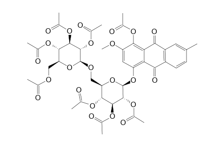 AUSTROCORTININ-8-O-BETA-D-GENTIOBIOSIDE-OCTAACETATE;1-ACETOXY-2-METHOXY-7-METHYL-4-[[2,3,4-TRI-O-ACETYL-6-O-(2,3,4,6-TETRA-O-ACETYL-BETA-D-GLUCOPY