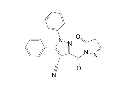1,5-Diphenyl-3-(3-methyl-5-oxo-4,5-dihydro-1H-pyrazole-1-carbonyl)-pyrazole-4-carbonitrile