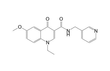 3-quinolinecarboxamide, 1-ethyl-1,4-dihydro-6-methoxy-4-oxo-N-(3-pyridinylmethyl)-