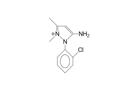 5-Amino-1-(2-chloro-phenyl)-2,3-dimethyl-2-pyrazolium cation