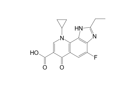 9-Cyclopropyl-4-fluoro-2-ethyl-6-oxo-6,9-dihydro-1H-imidazo[4,5-h]quinoline-7-carboxylic acid