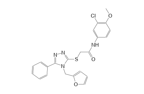 N-(3-chloro-4-methoxyphenyl)-2-{[4-(2-furylmethyl)-5-phenyl-4H-1,2,4-triazol-3-yl]sulfanyl}acetamide