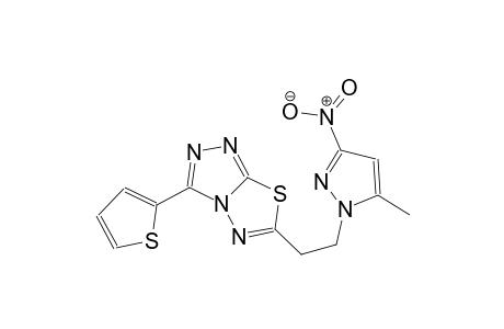 6-[2-(5-methyl-3-nitro-1H-pyrazol-1-yl)ethyl]-3-(2-thienyl)[1,2,4]triazolo[3,4-b][1,3,4]thiadiazole