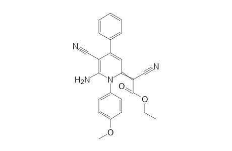 Ethyl 2-(6-amino-5-cyano-1-(4-methoxyphenyl)-4-phenylpyridin-2(1H)-ylidene)-2-cyanoacetate
