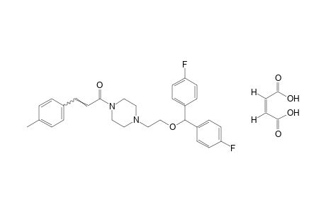1-{2-[bis (p-fluorophenyl)methoxy]ethyl}-4-(p-methylcinnamoyl)-piperazine, maleate(1:1)