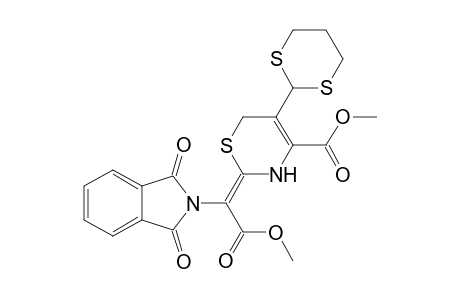 (2Z)-2-[1-(1,3-dioxo-2-isoindolyl)-2-methoxy-2-oxoethylidene]-5-(1,3-dithian-2-yl)-3,6-dihydro-1,3-thiazine-4-carboxylic acid methyl ester