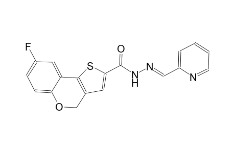 8-fluoro-N'-[(E)-2-pyridinylmethylidene]-4H-thieno[3,2-c]chromene-2-carbohydrazide