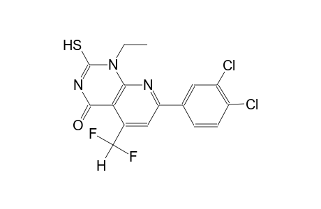 pyrido[2,3-d]pyrimidin-4(1H)-one, 7-(3,4-dichlorophenyl)-5-(difluoromethyl)-1-ethyl-2-mercapto-