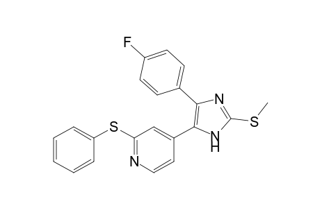 4-[4-(4-Fluorophenyl)-2-(methylsulfanyl)-1H-imidazol-5-yl]-2-(phenylsulfanyl)pyridine