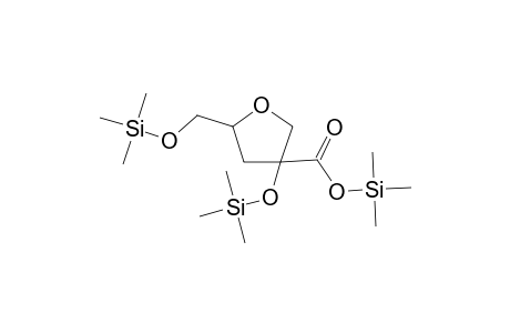 Trimethylsilyl ester, bis(trimethylsilyl) ether of 1,4-Anhydro-3-deoxypentitol-2-carboxylic acid