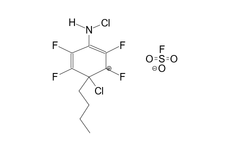 1-CHLORO-1-BUTYL-4-CHLOROAMINOPENTAFLUOROBENZOLONIUM FLUOROSULPHATE