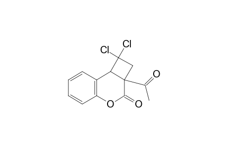 3H-Benzo[b]cyclobuta[d]pyran-3-one, 2a-acetyl-1,1-dichloro-1,2,2a,8b-tetrahydro-, cis-